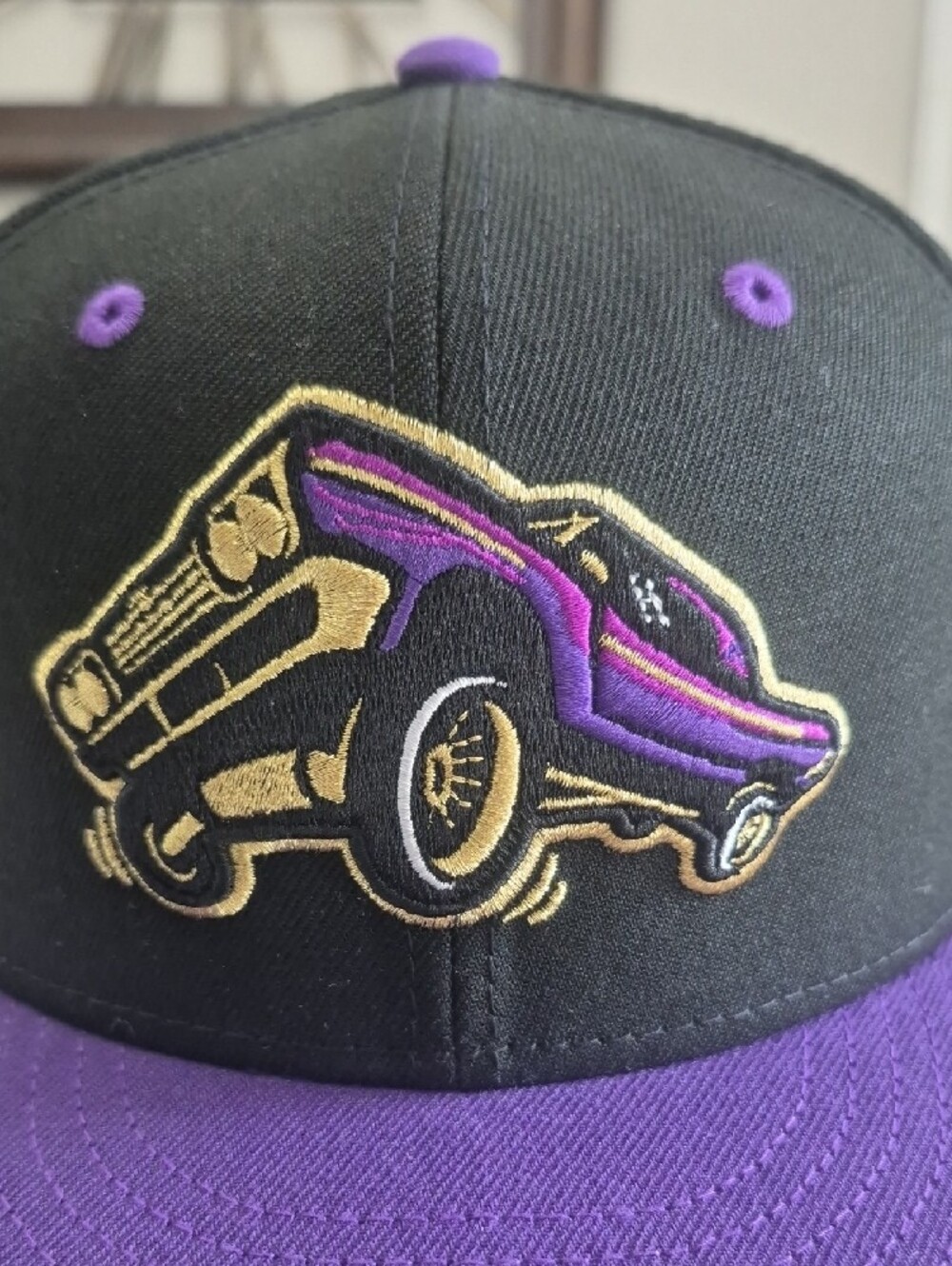 New Era Black and Purple 59FIFTY Fitted Cap - Picture 9 of 9